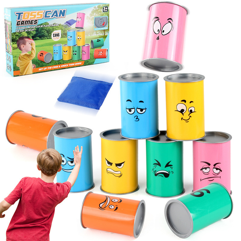 子供用缶投げノックダウンゲームセット 室内および屋外用サンド - Kids Indoor Outdoor Games のレビューと価格