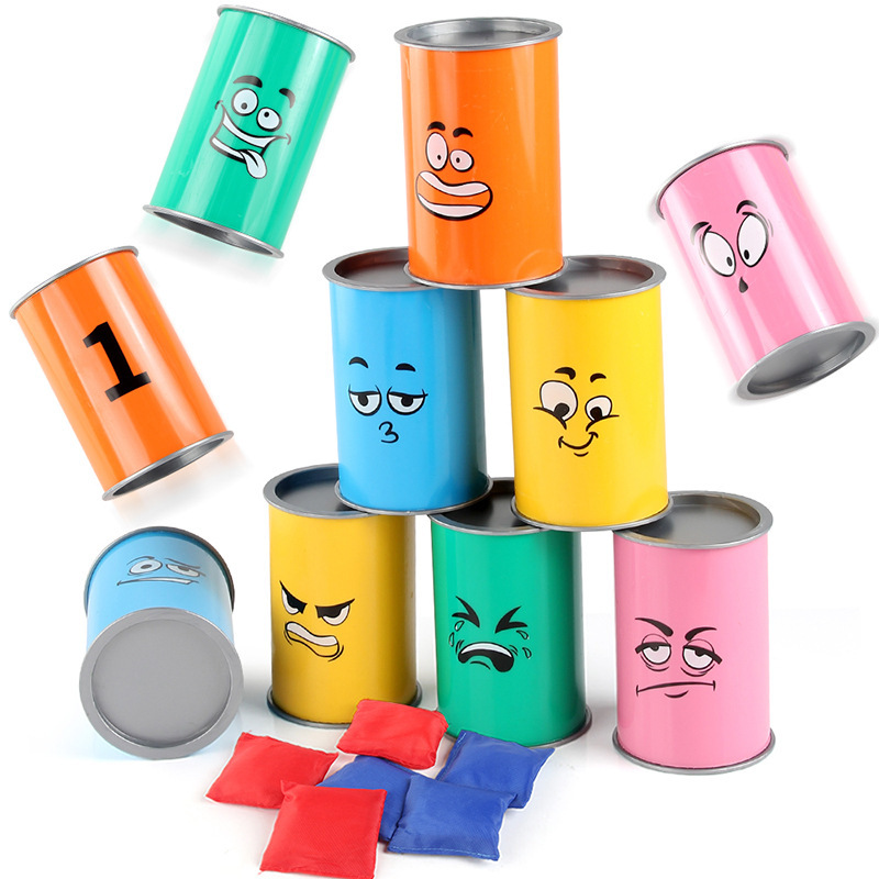 子供用缶投げノックダウンゲームセット 室内および屋外用サンド - Kids Indoor Outdoor Games のレビューと価格