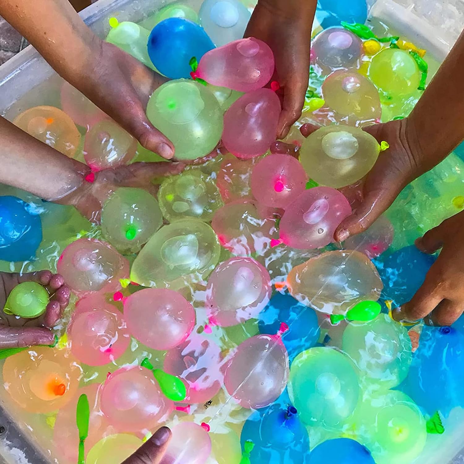 水風船、急速充填自動密閉式水風船、カラフルな風船、水遊びボー - Kids Outdoor Water Play のレビューと価格