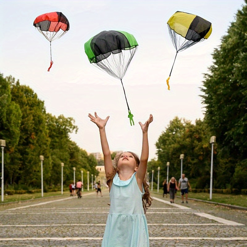 1 個子供用手投げパラシュートおもちゃもつれ屋外飛行パラシュ - Kids Outdoor Easter Toys のレビューと価格