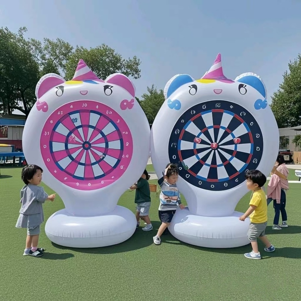 インフレータブルユニコーン投げゲームターゲット粘着ダーツ屋外 - Kids Outdoor Easter Toys のレビューと価格