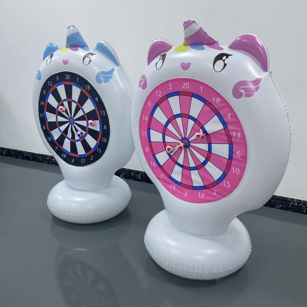 インフレータブルユニコーン投げゲームターゲット粘着ダーツ屋外 - Kids Outdoor Easter Toys のレビューと価格