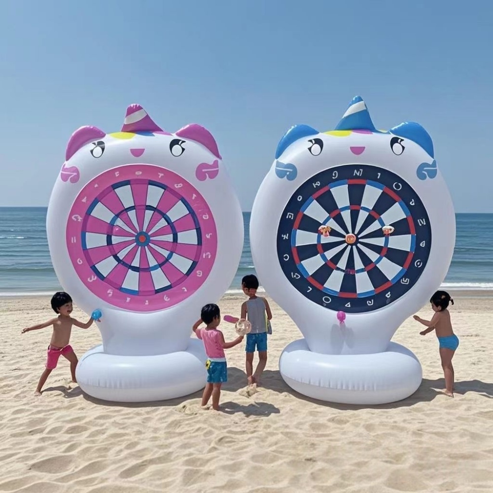 インフレータブルユニコーン投げゲームターゲット粘着ダーツ屋外 - Kids Outdoor Easter Toys のレビューと価格