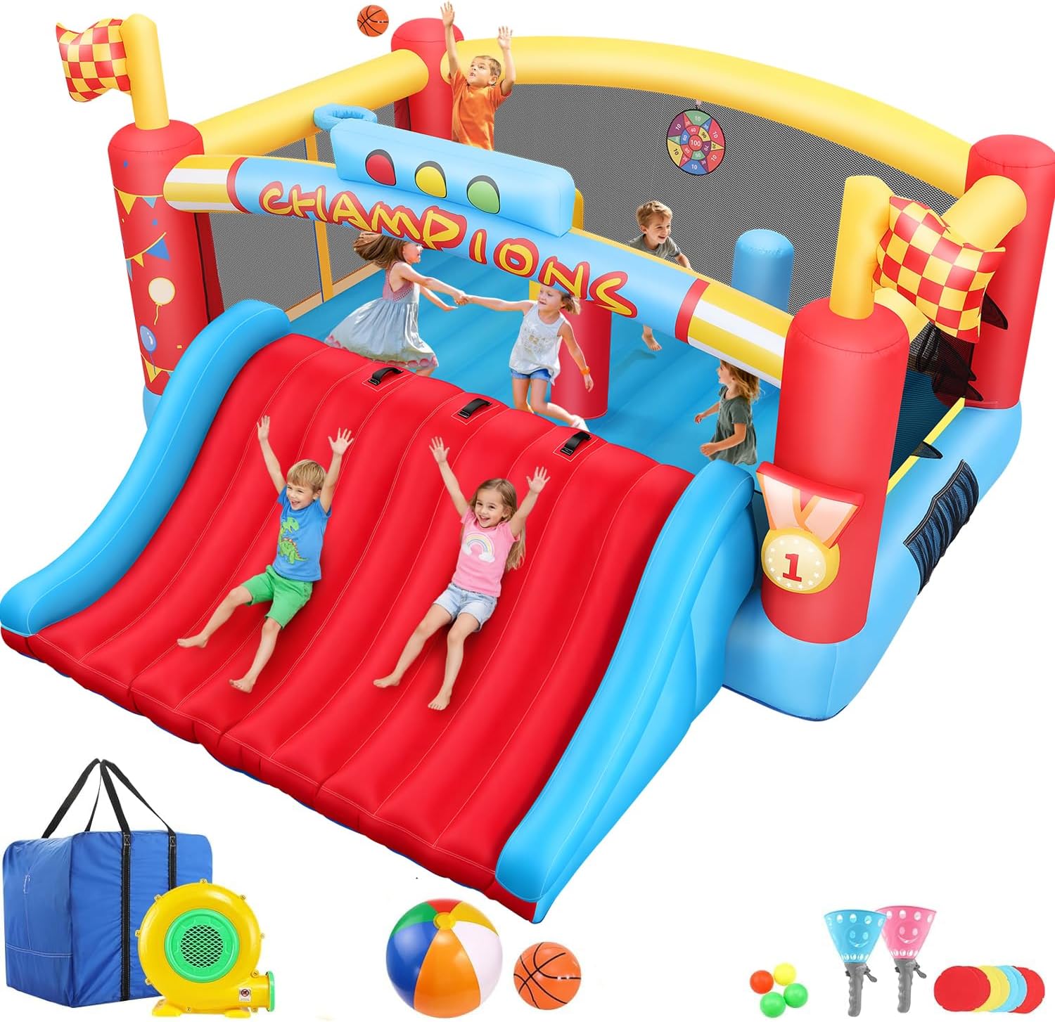 大きな子供向けインフレータブルバウンスハウス、13フィート屋 - Outdoor Games For Kids のレビューと価格