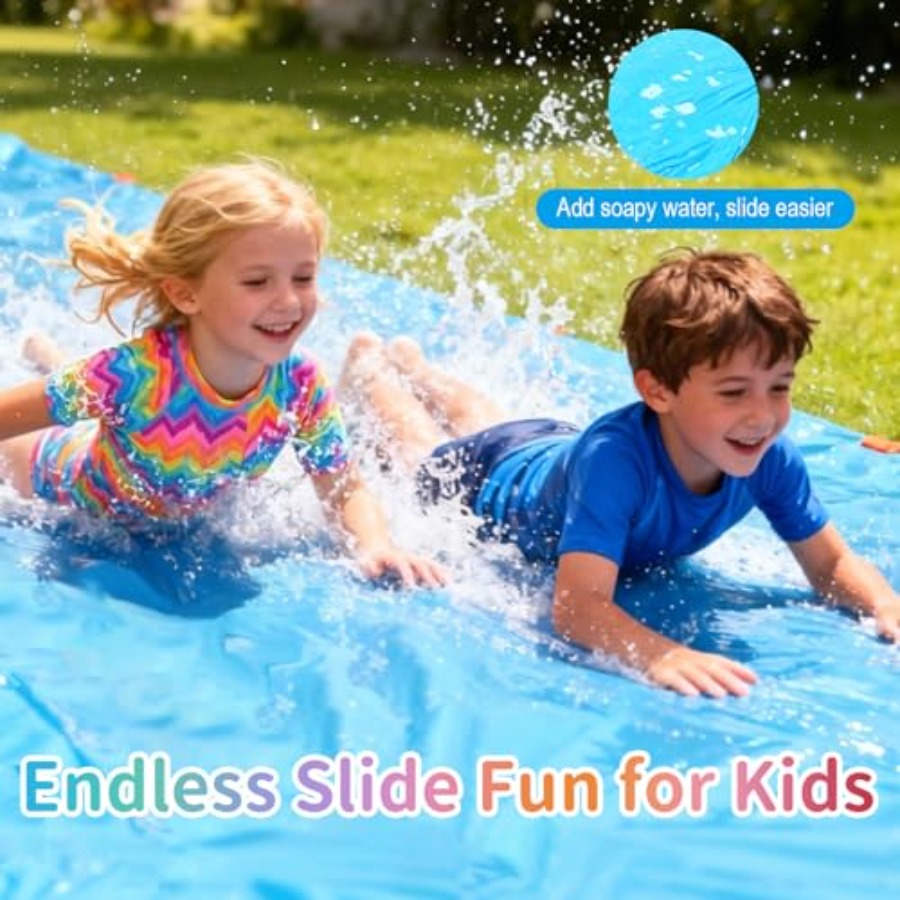 屋外裏庭サマーパーティー用ウォータースライド（子供、ティーン - Kids Outdoor Water Slide のレビューと価格
