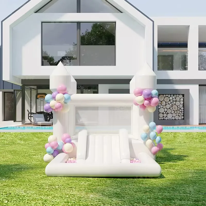 20264m ホワイトグレード インフレータブル バウンスハ - Kids Outdoor Water Slide のレビューと価格