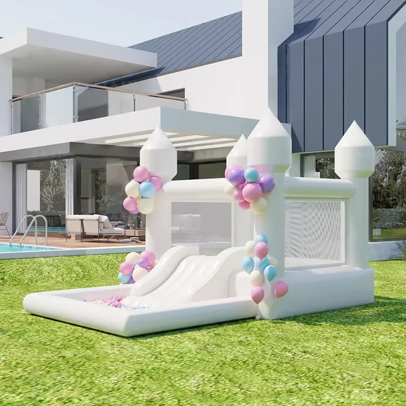 20264m ホワイトグレード インフレータブル バウンスハ - Kids Outdoor Water Slide のレビューと価格