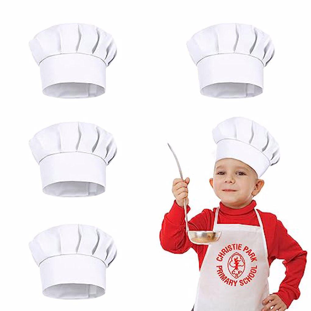 4個入り ホワイトパーティーキャップハット コスチューム キ - Kids Outdoor Mud Kitchen Accessories のレビューと価格