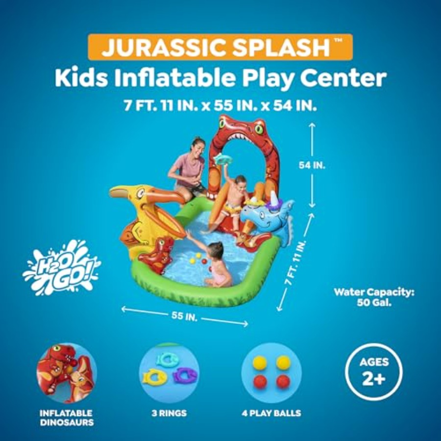 子供向け屋外ウォータープレイセンター、PVC素材、青緑色、イ - Kids Outdoor Water Play のレビューと価格